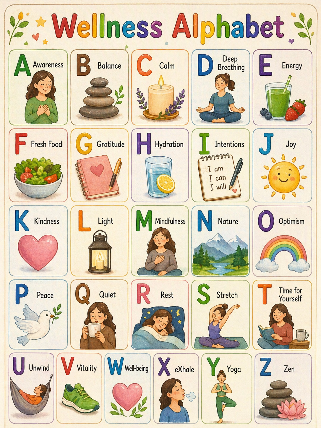 Wellness Alphabet — A to Z of wellbeing